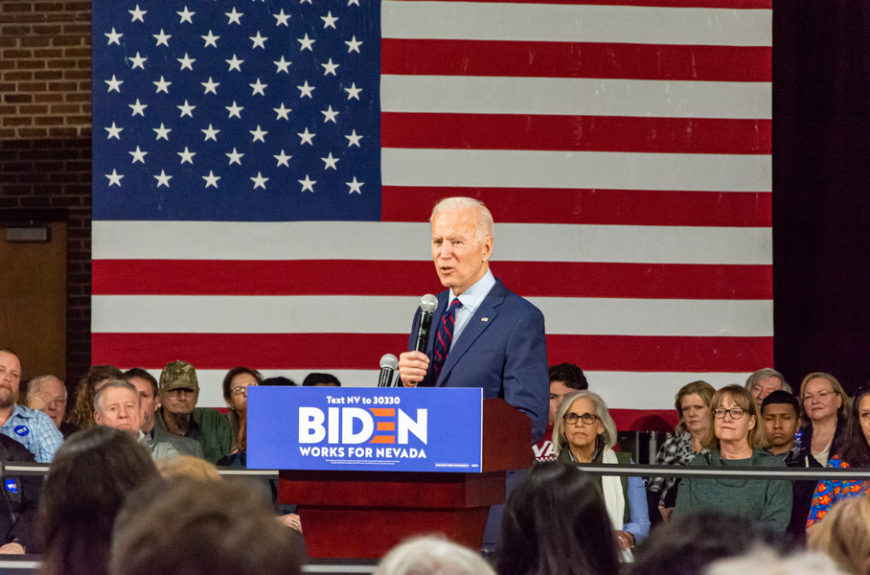 President Joe Biden campaigning in Reno Nevada.