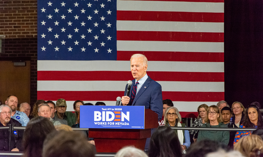 President Joe Biden campaigning in Reno Nevada.